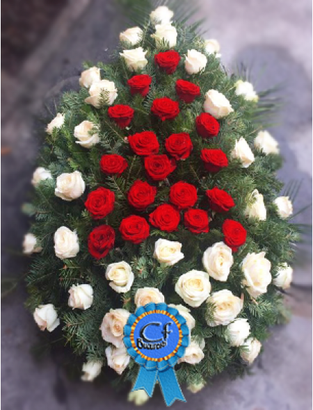 Coroana funerara din Trandafiri